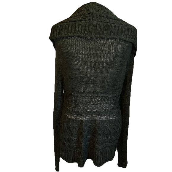 BCBG MAX AZRIA Sz Large Deep V-Neck TRUE WRAP Cardigan, Women’s Pine Green - Picture 8 of 8